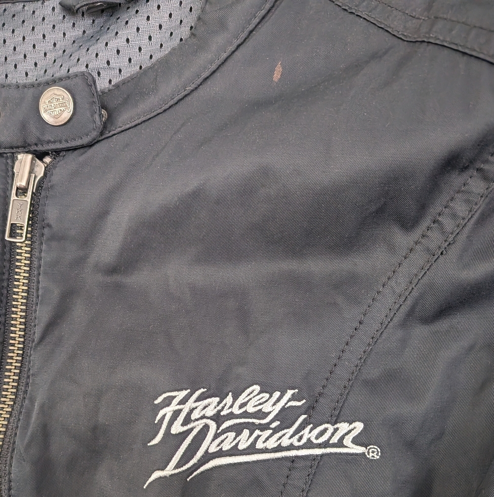 Harley-Davidson Women’s Black Moto Cross Jacket Studded Size L - Picture 11 of 12